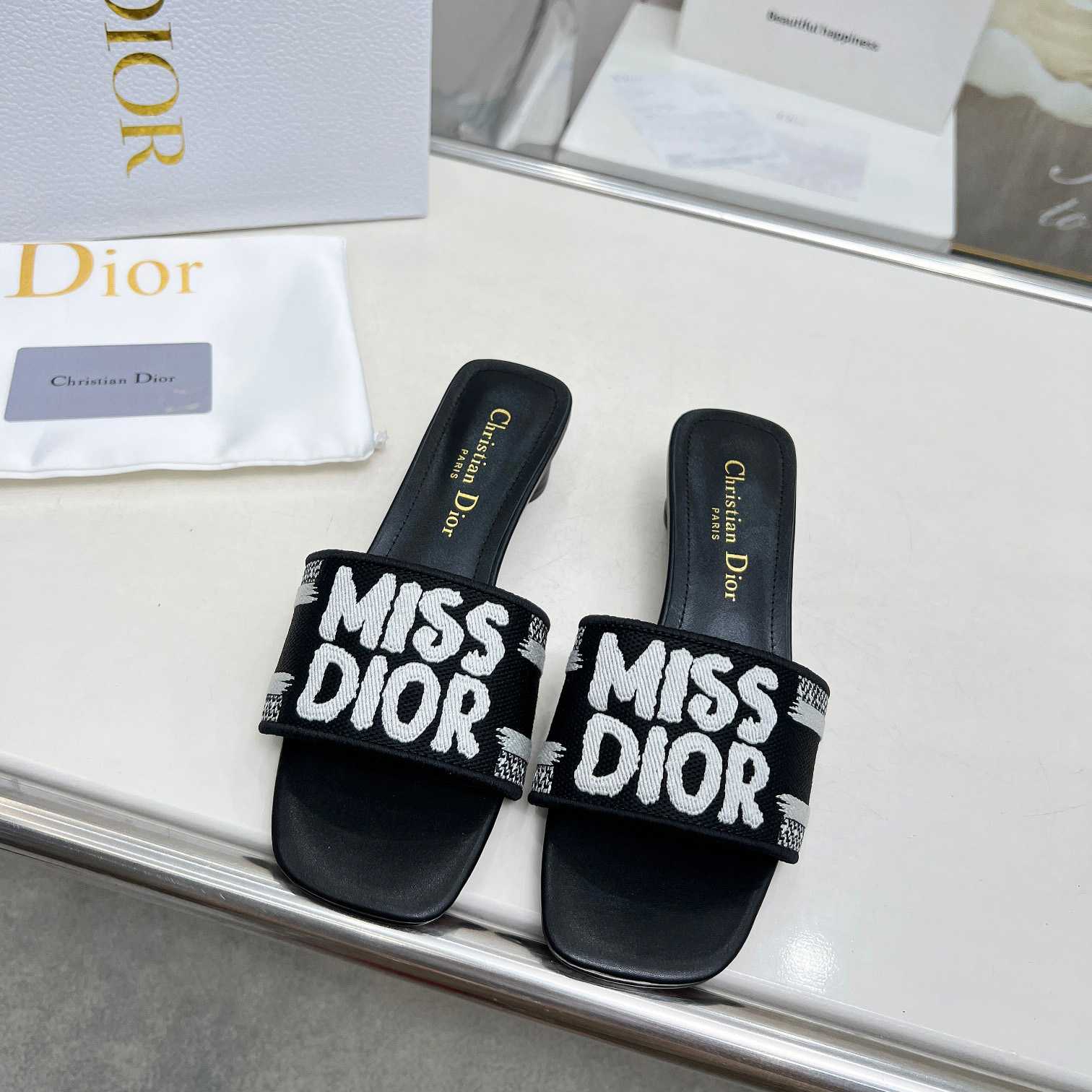 Dior Dway Heeled Slide - DesignerGu