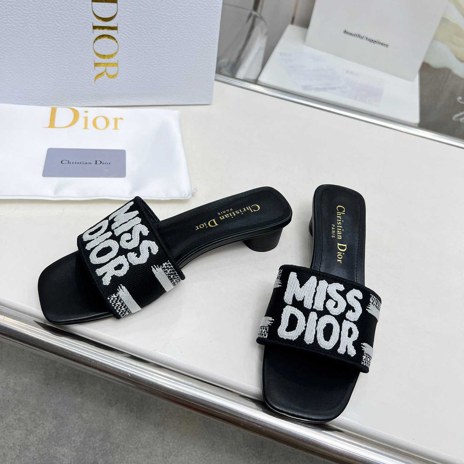 Dior Dway Heeled Slide - DesignerGu