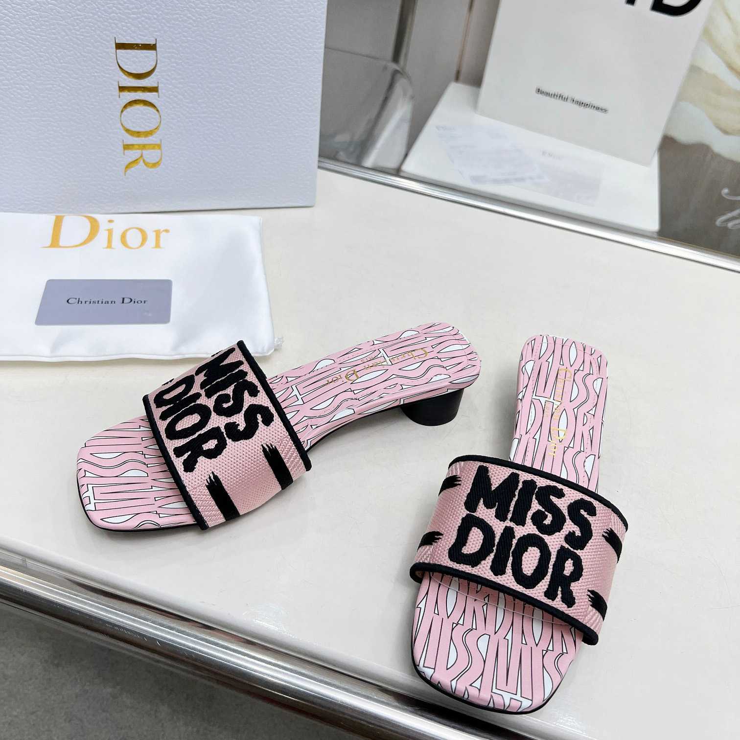 Dior Dway Heeled Slide - DesignerGu