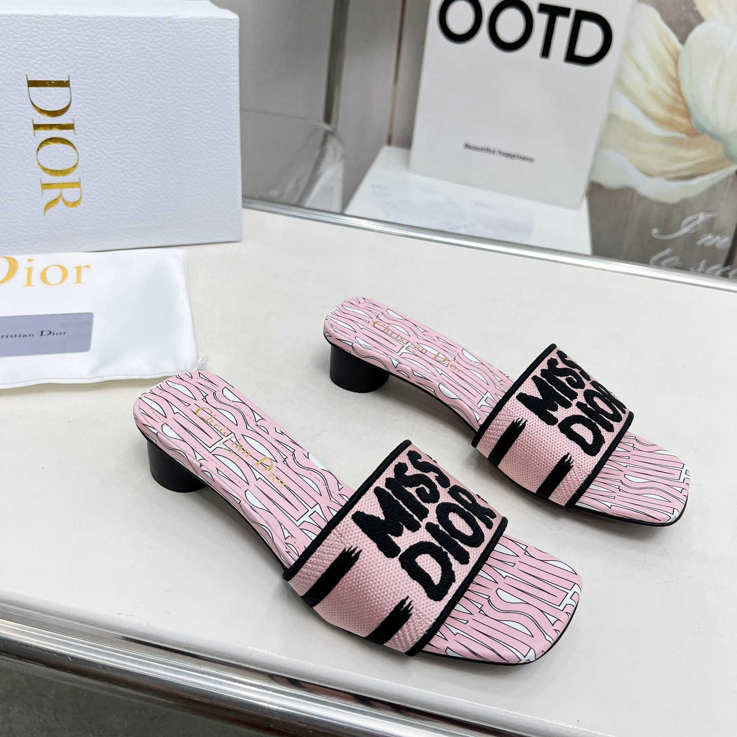 Dior Dway Heeled Slide - DesignerGu