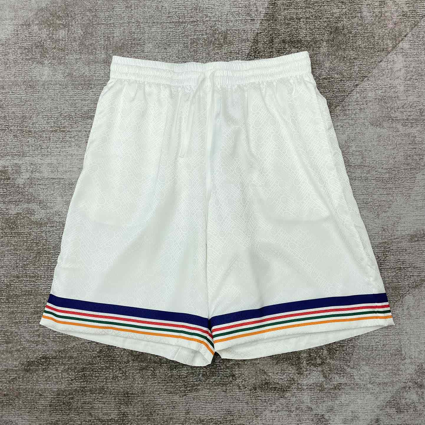 Casablanca Tennis Club Icon Silk Shorts   CA3481 - DesignerGu