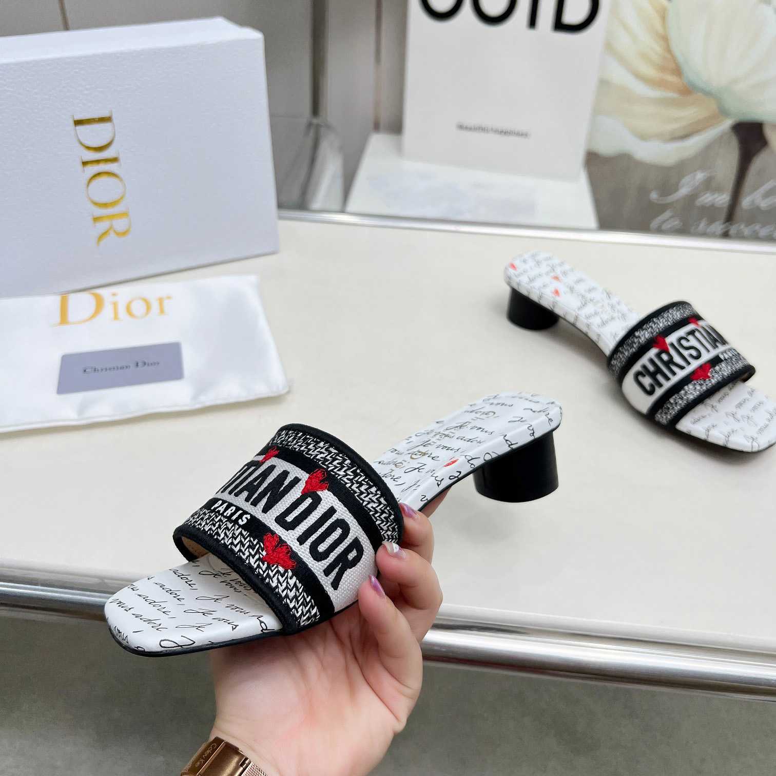 Dior Dway Heeled Slide - DesignerGu