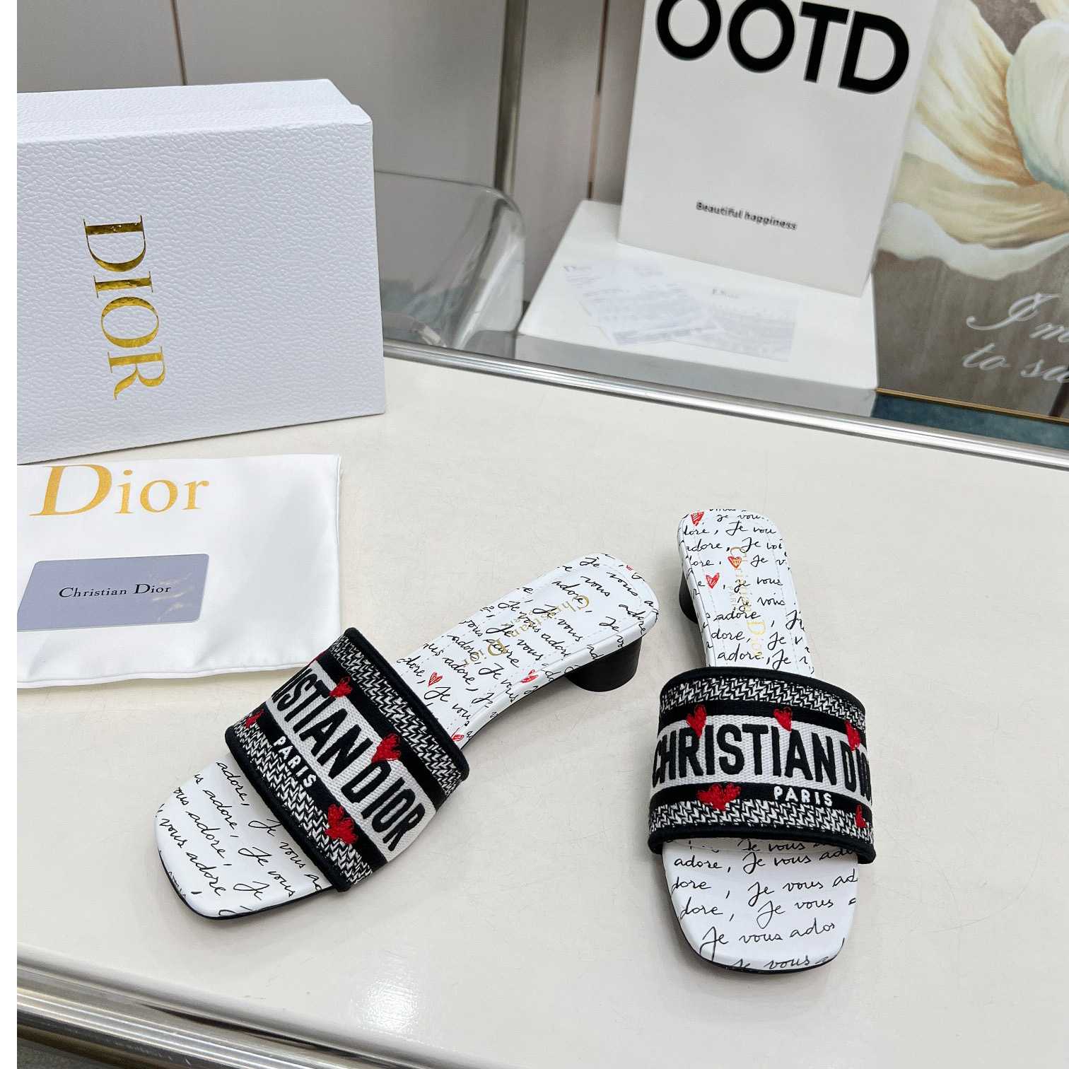 Dior Dway Heeled Slide - DesignerGu