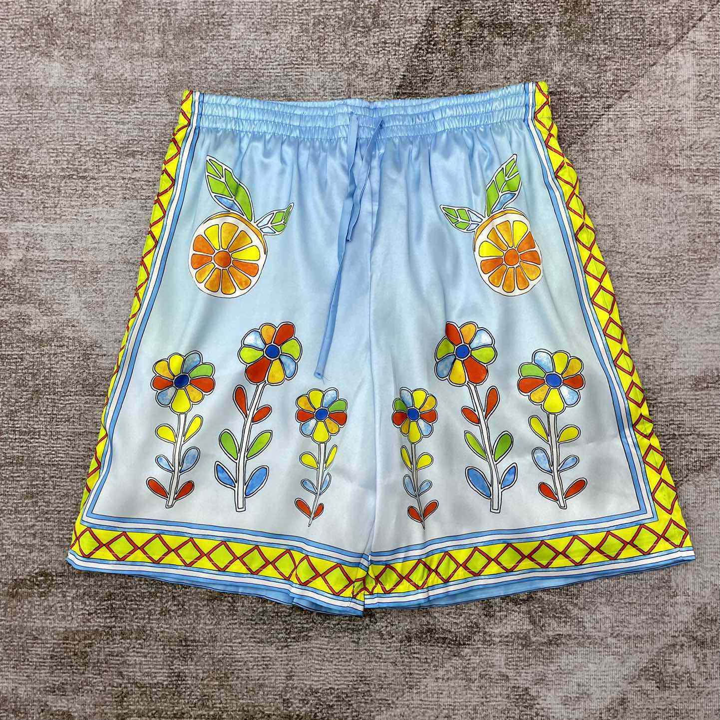 Casablanca Silk Shorts With Drawstrings    CA3487 - DesignerGu