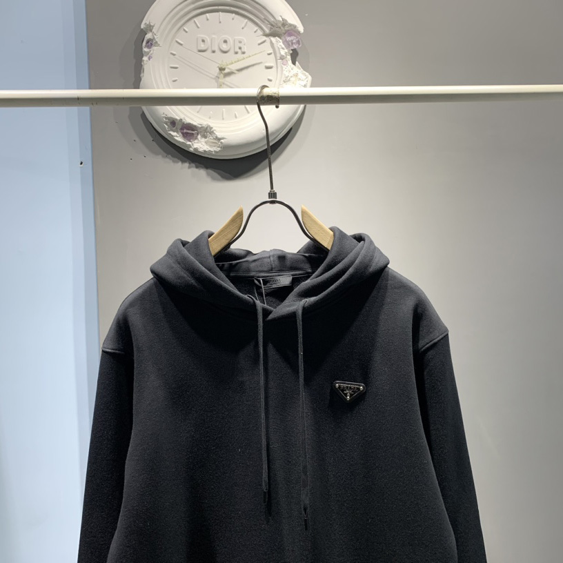 Prada Cotton Fleece Hoodie - DesignerGu