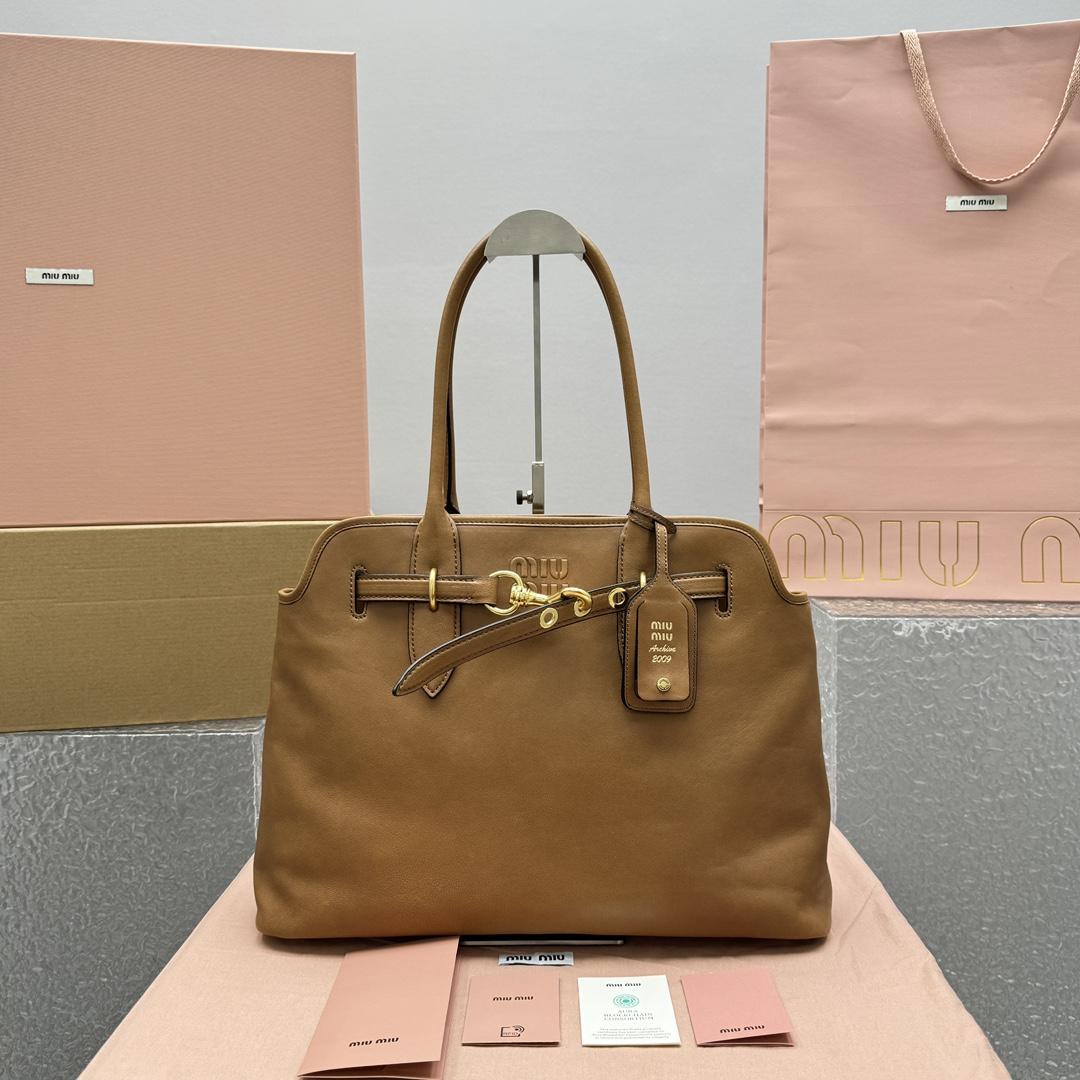 Miu Miu Aventure Nappa Leather Bag - DesignerGu