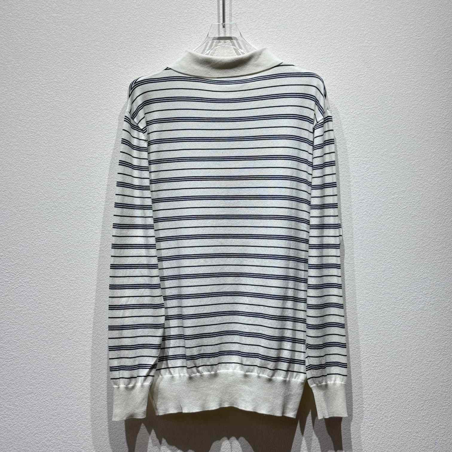 Miu Miu Logo-print Striped Polo Shirt - DesignerGu