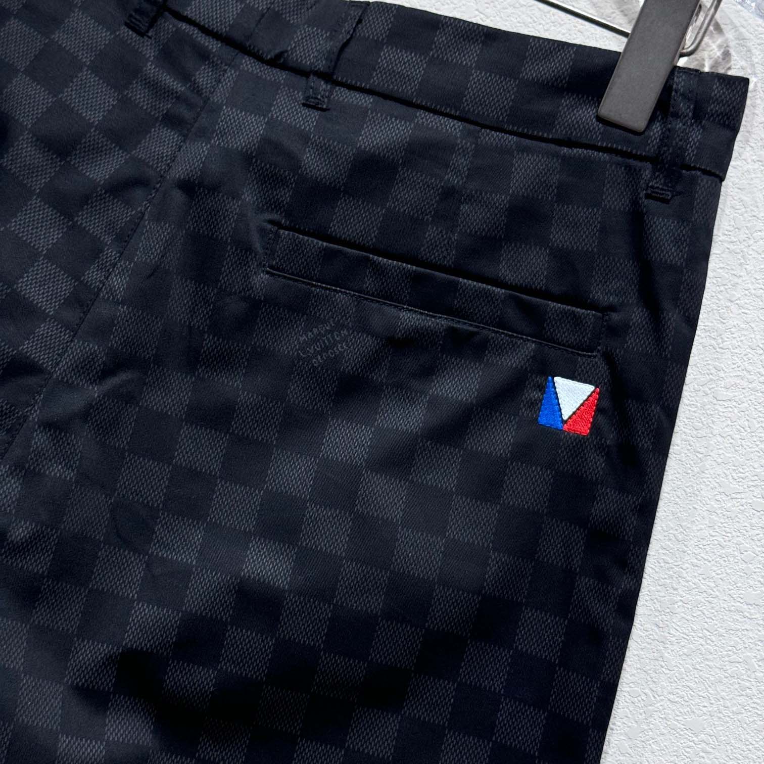 Louis Vuitton Damier Cotton Casual Shorts   1AFVSY - DesignerGu