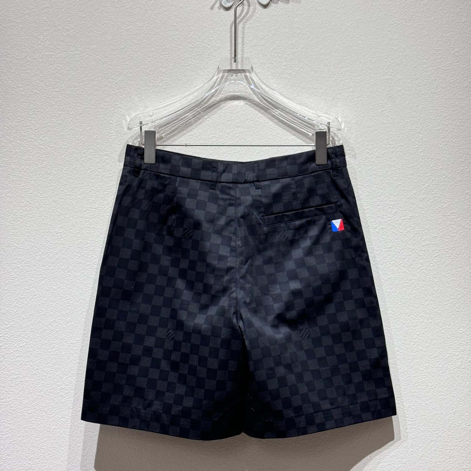 Louis Vuitton Damier Cotton Casual Shorts   1AFVSY - DesignerGu