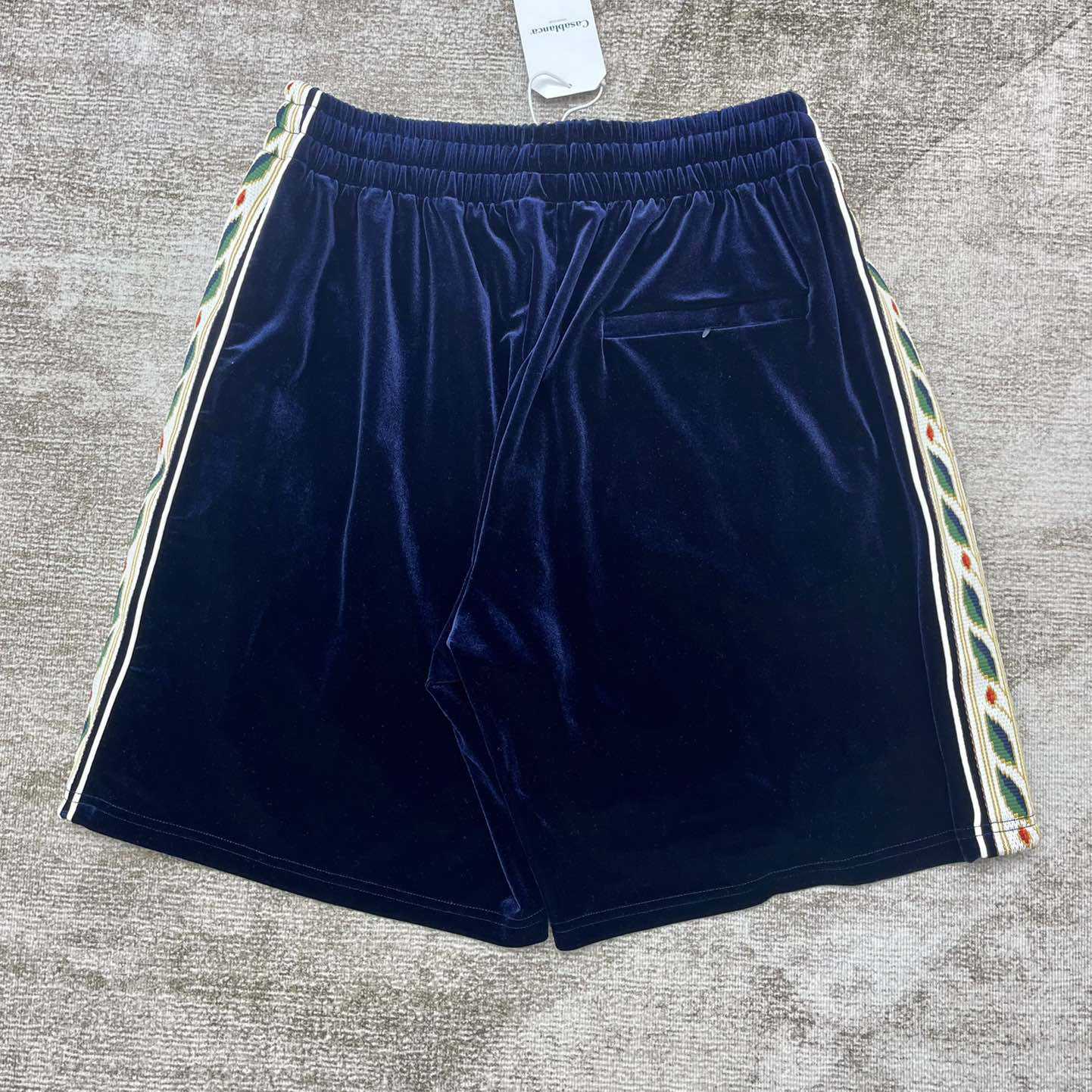 Casablanca Heart Monogram Velvet Track Shorts   c828 - DesignerGu