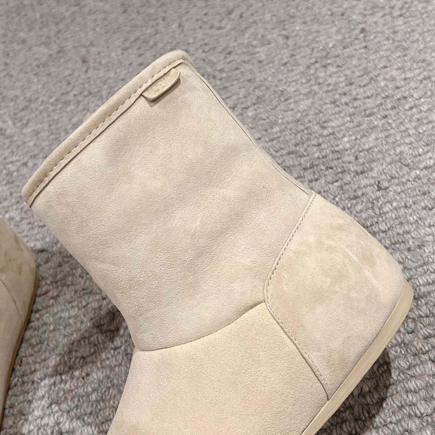 Loewe Lago Boot In Suede And Shearling - DesignerGu