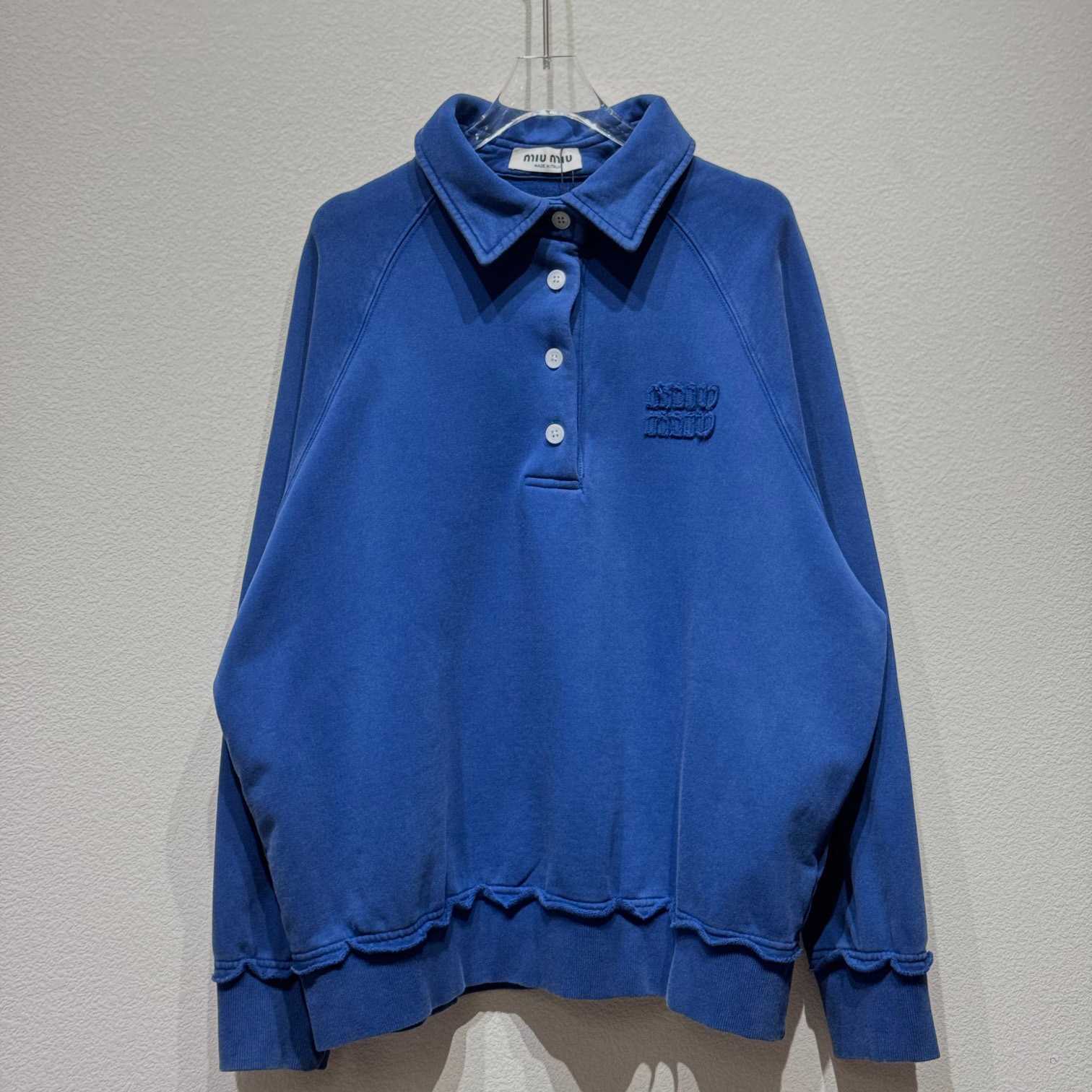 Miu Miu Logo Polo Sweatshirt - DesignerGu