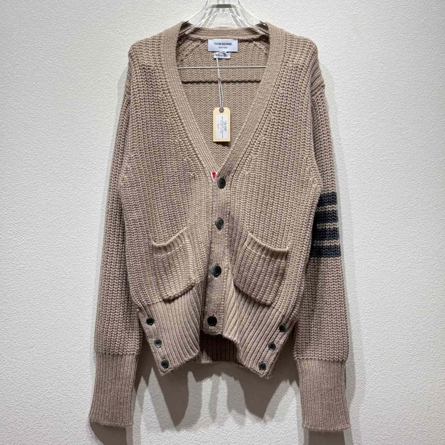 Thom Browne 4-Bar Oversize Wool Cardigan - DesignerGu