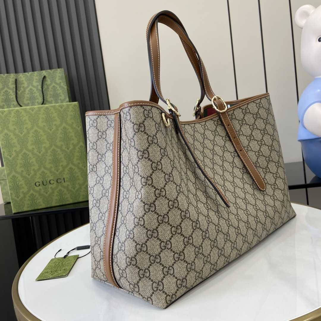 Gucci GG Emblem Medium Tote Bag - DesignerGu