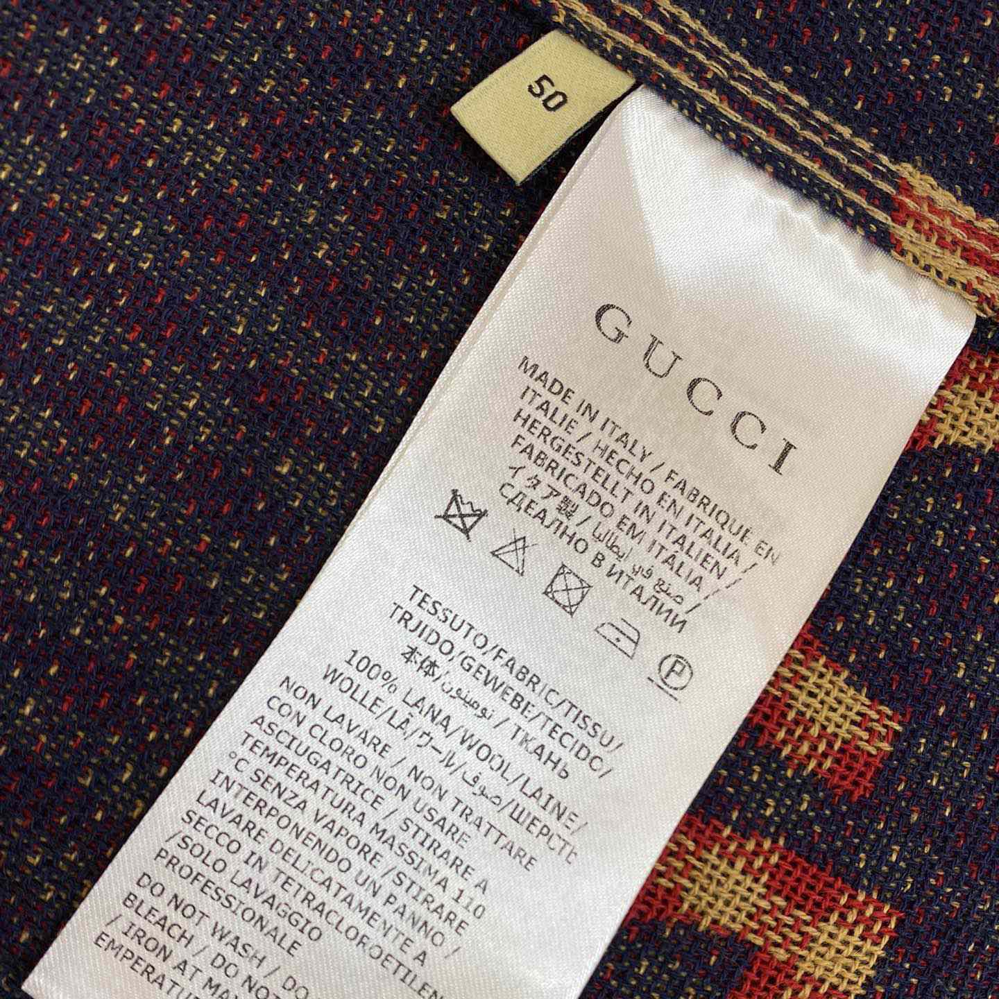 Gucci Brown Maxi GG Gingham Wool Shirt - DesignerGu