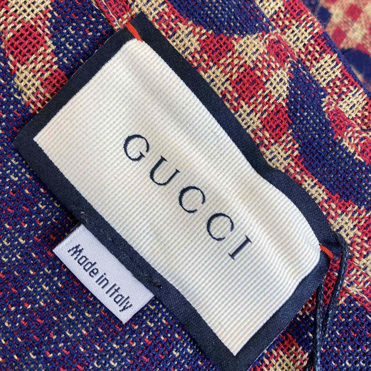 Gucci Brown Maxi GG Gingham Wool Shirt - DesignerGu