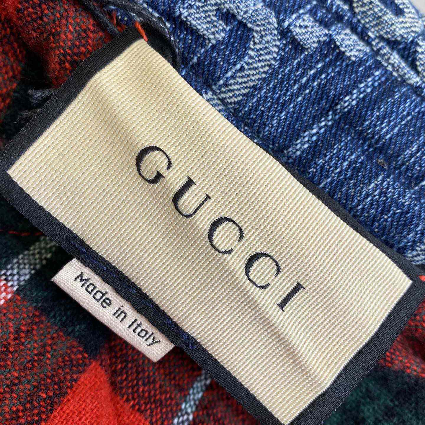 Gucci GG Jacquard Denim Shirt - DesignerGu