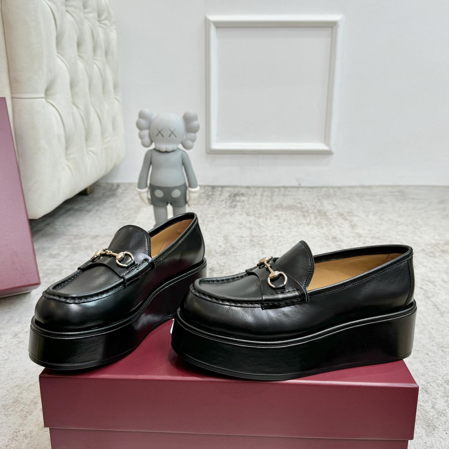 Gucci Women's Horsebit Wedge Loafer - DesignerGu