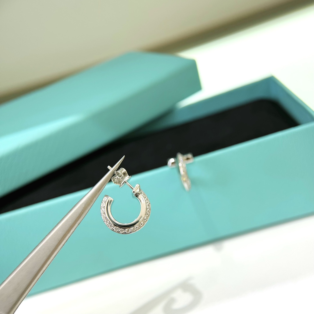 Tiffany & Co. White Gold Earrings - DesignerGu