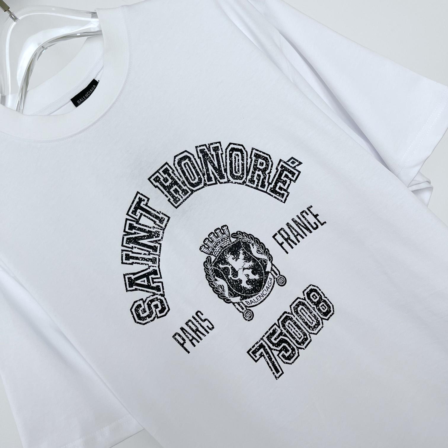 Balenciaga Saint-Honoré T-Shirt Oversized In Dirty White - DesignerGu