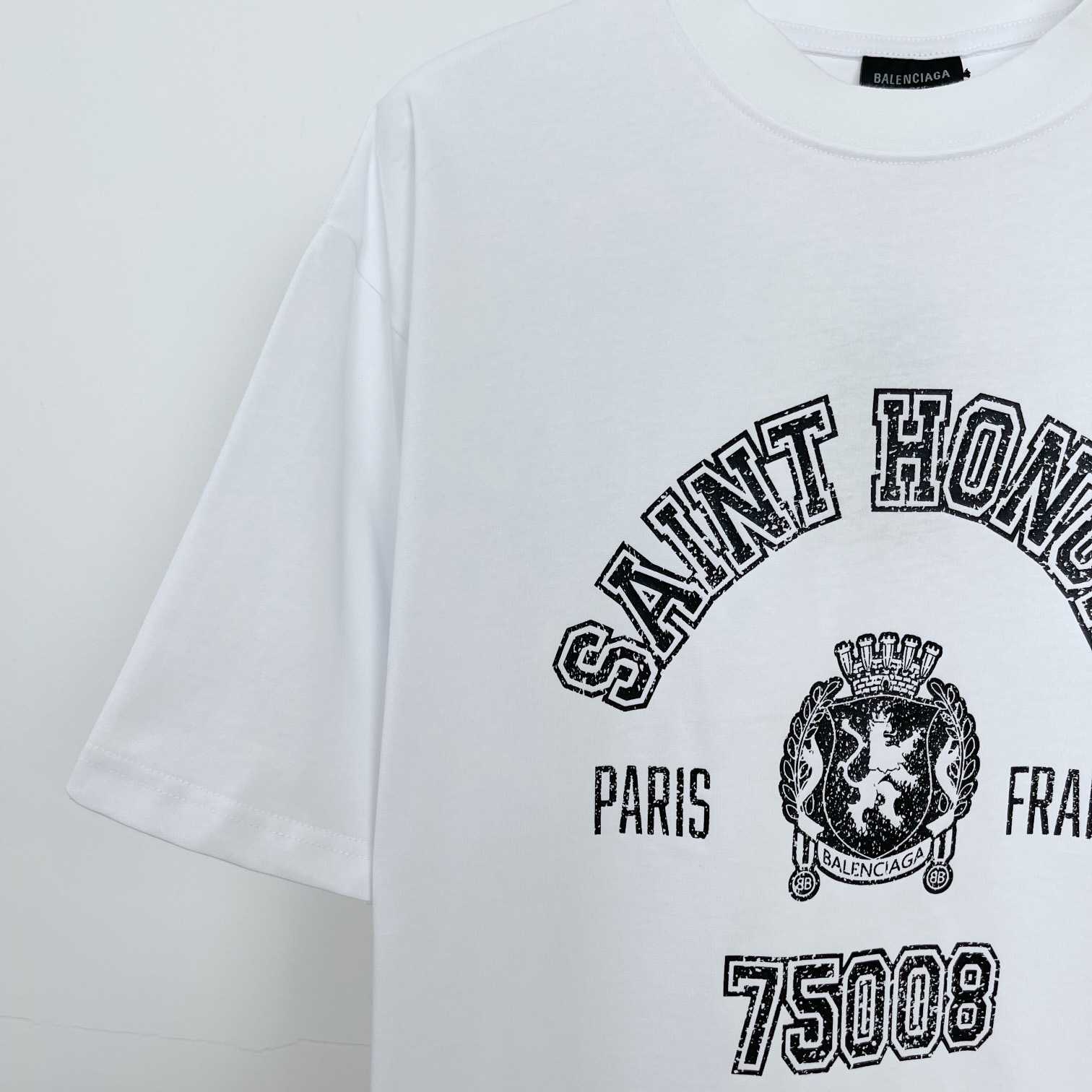 Balenciaga Saint-Honoré T-Shirt Oversized In Dirty White - DesignerGu