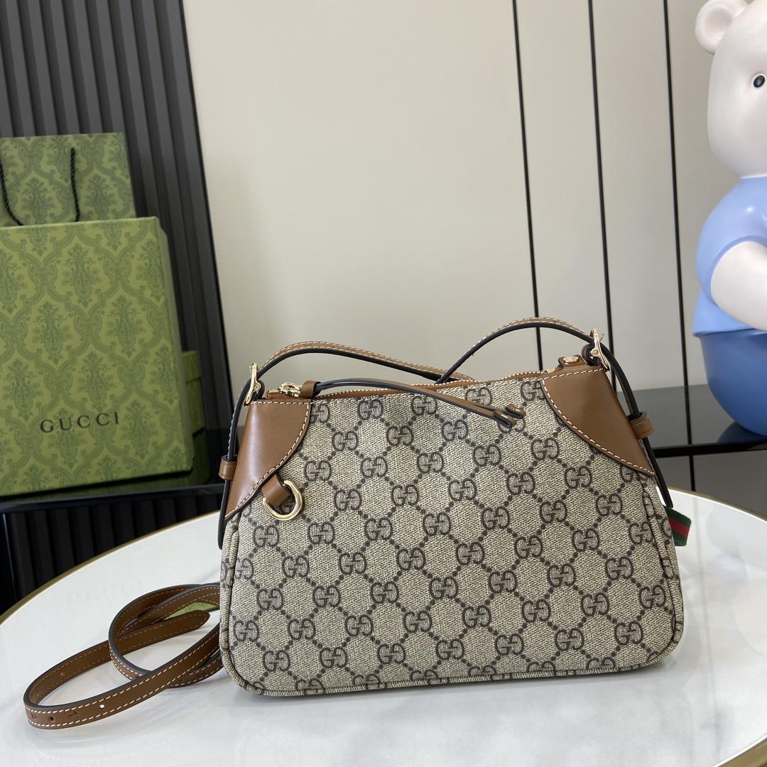 Gucci GG Emblem Small Shoulder Bag - DesignerGu