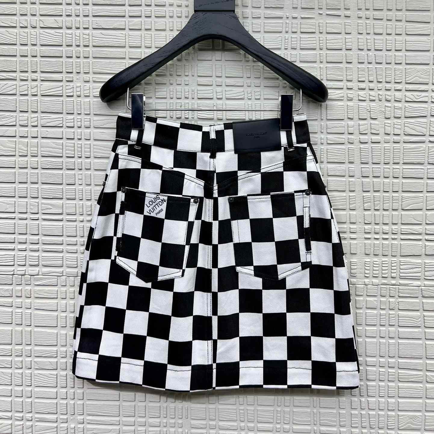 Louis Vuitton Damier Denim Mini Skirt    1AGACC - DesignerGu