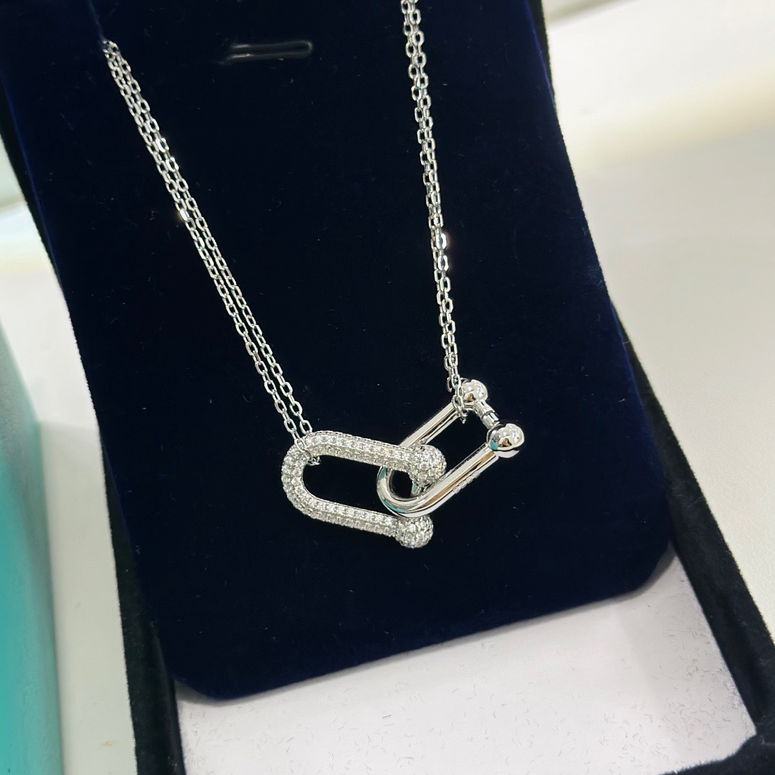 Tiffany & Co. Large Double Link Pendant - DesignerGu