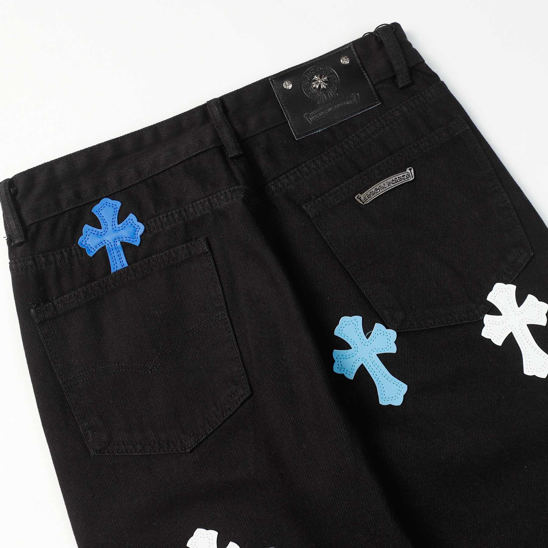 Chrome Heart Cross Patch Jeans - DesignerGu