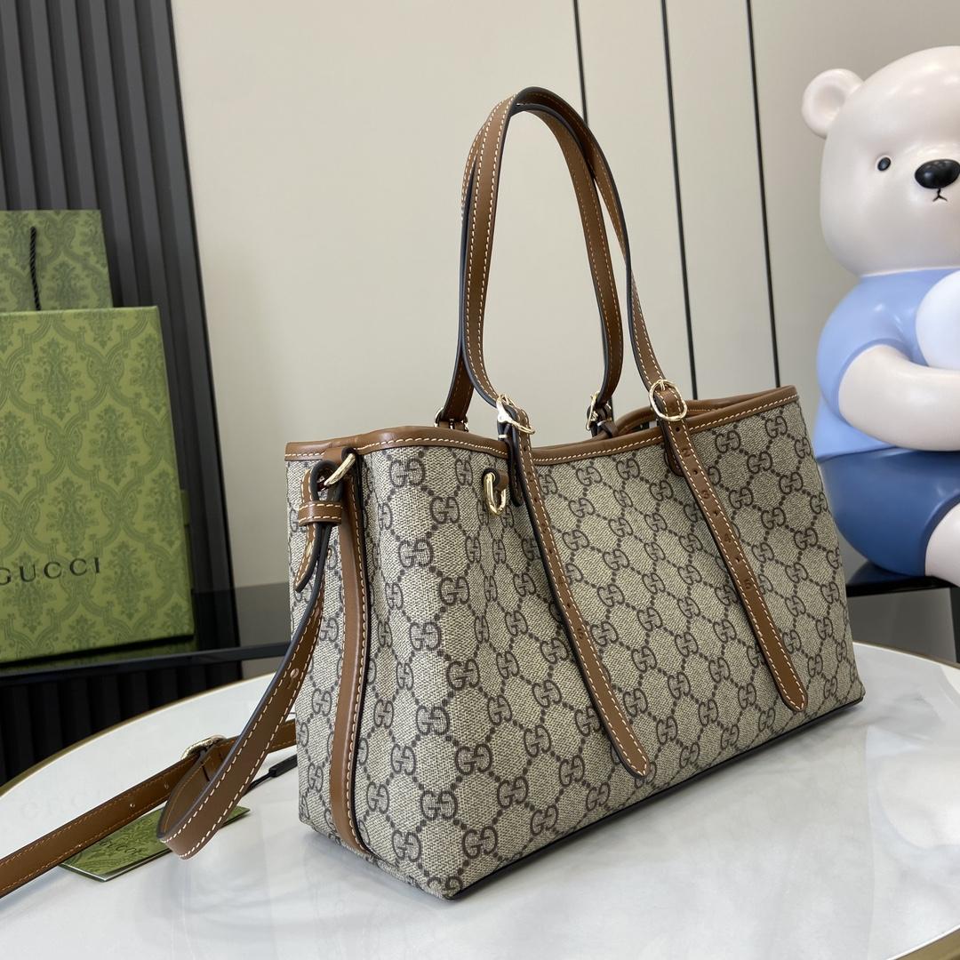 Gucci GG Emblem Small Tote Bag - DesignerGu