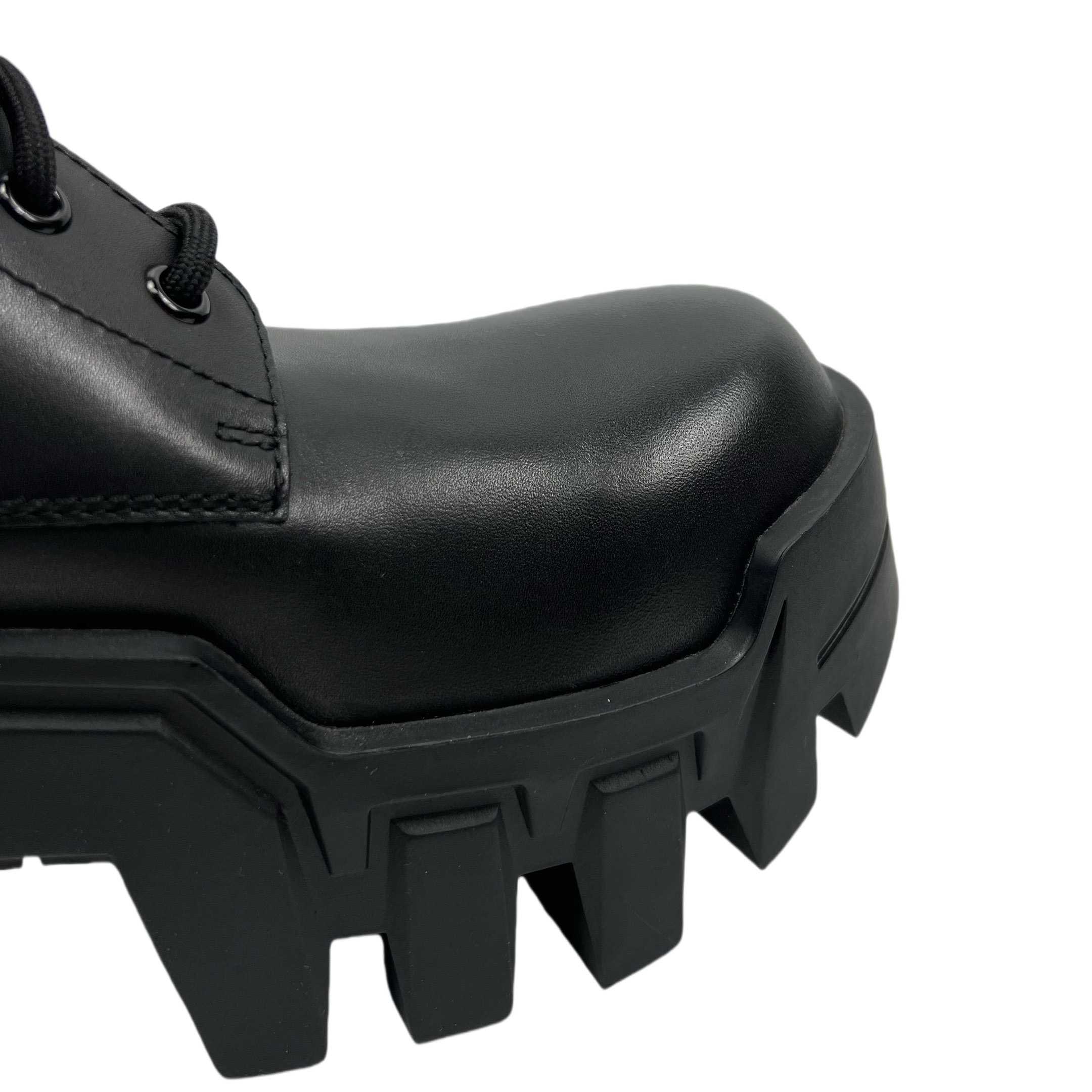 Balenciaga Bulldozer Lace-Up Boot In Black - DesignerGu