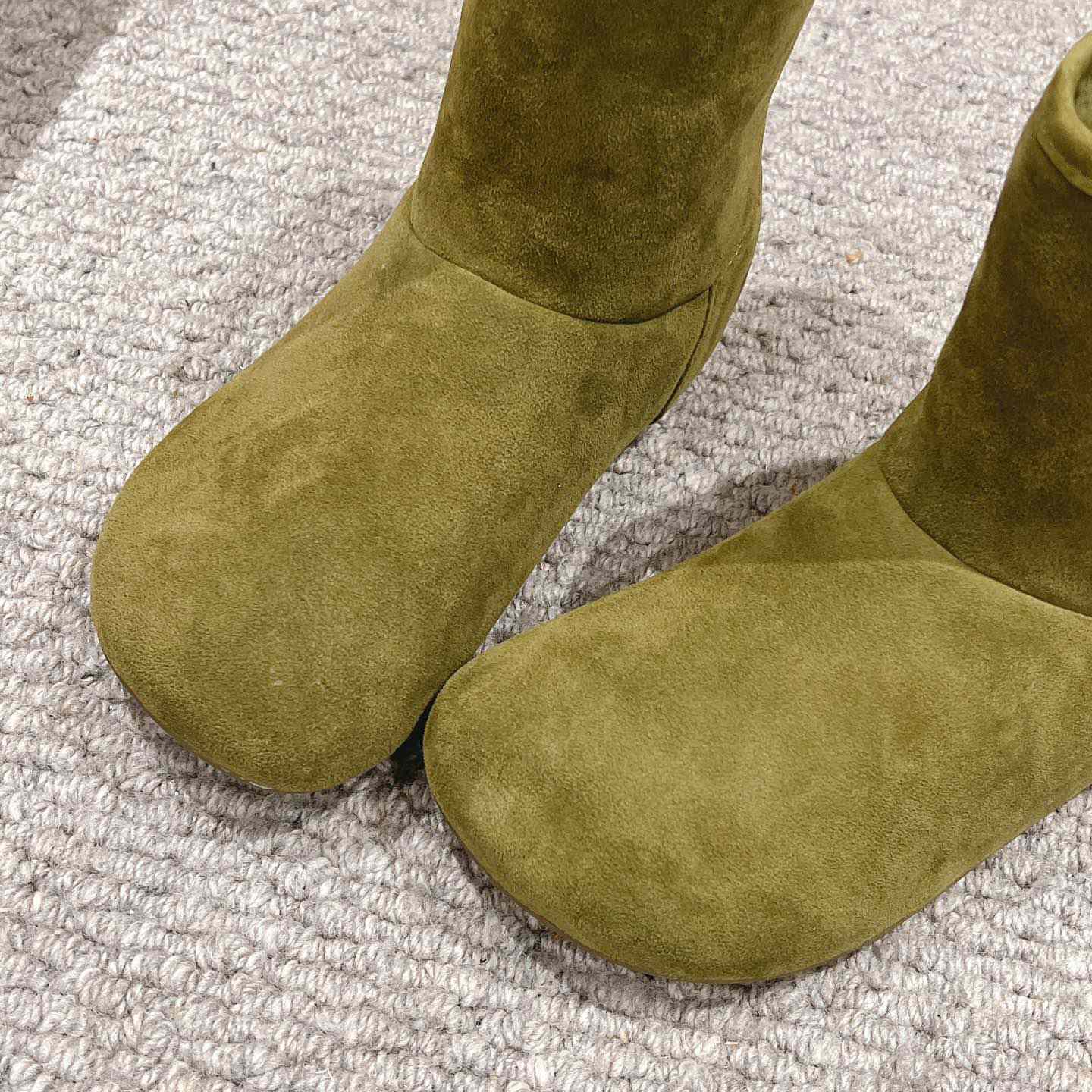 Loewe Lago Boot In Suede And Shearling - DesignerGu