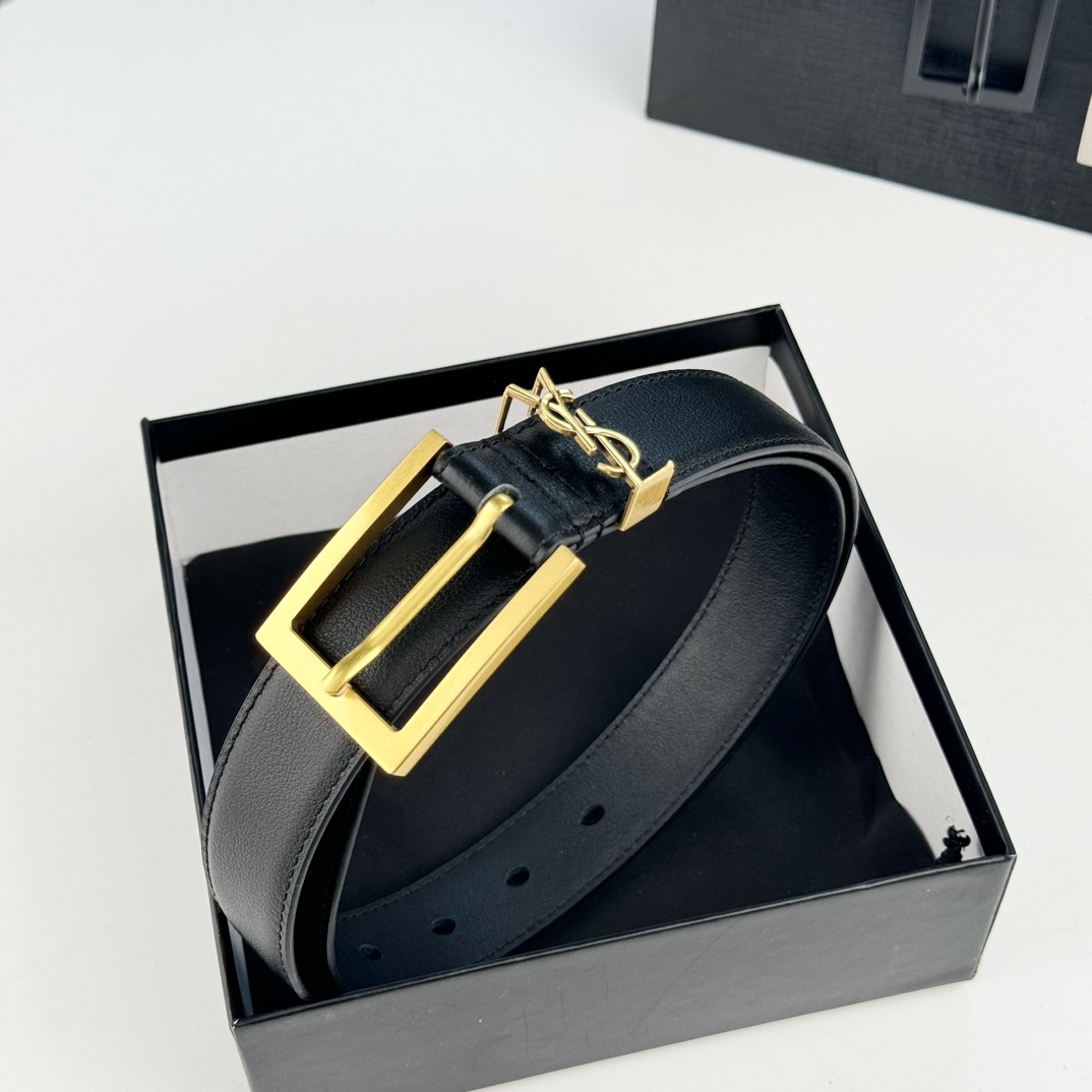 Saint Laurent Leather Belt   - DesignerGu