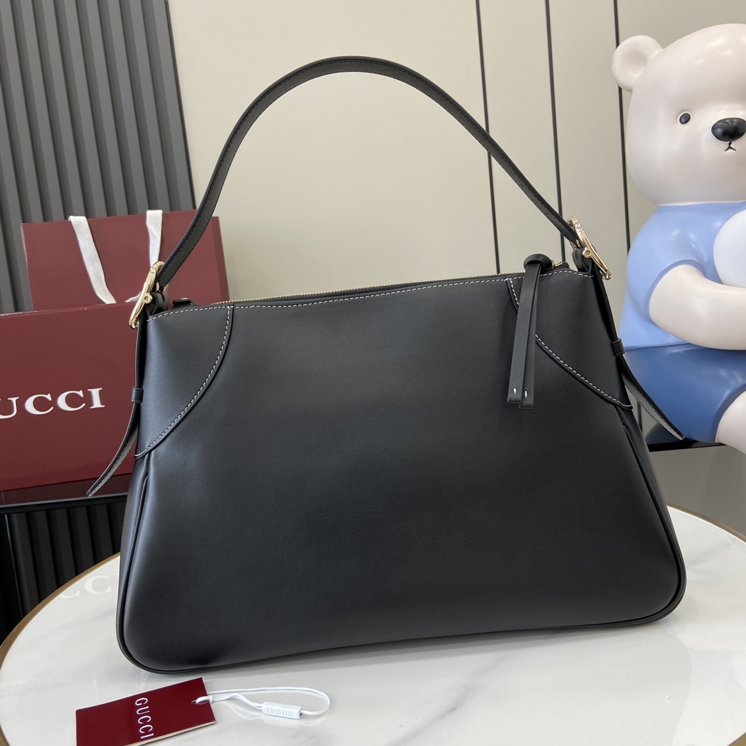 Gucci GG Emblem Medium Shoulder Bag - DesignerGu