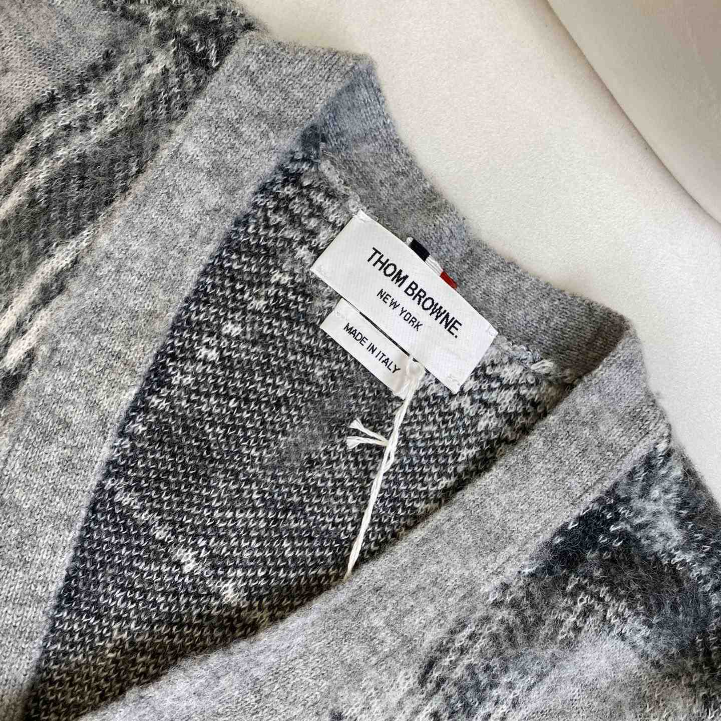 Thom Browne Jacquard-knit Mohair-blend Cardigan - DesignerGu