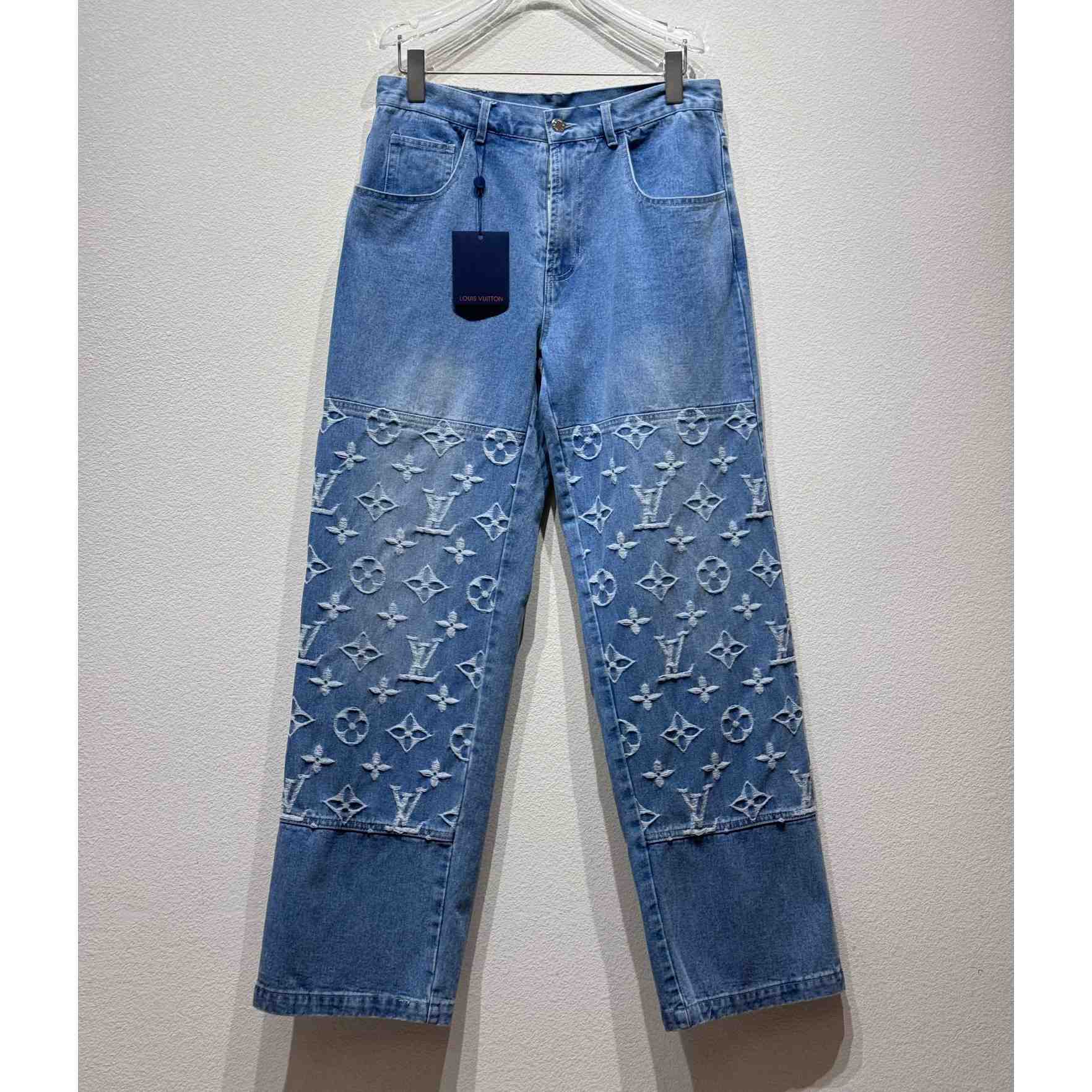 Louis Vuitton Monogram Denim Jeans - DesignerGu