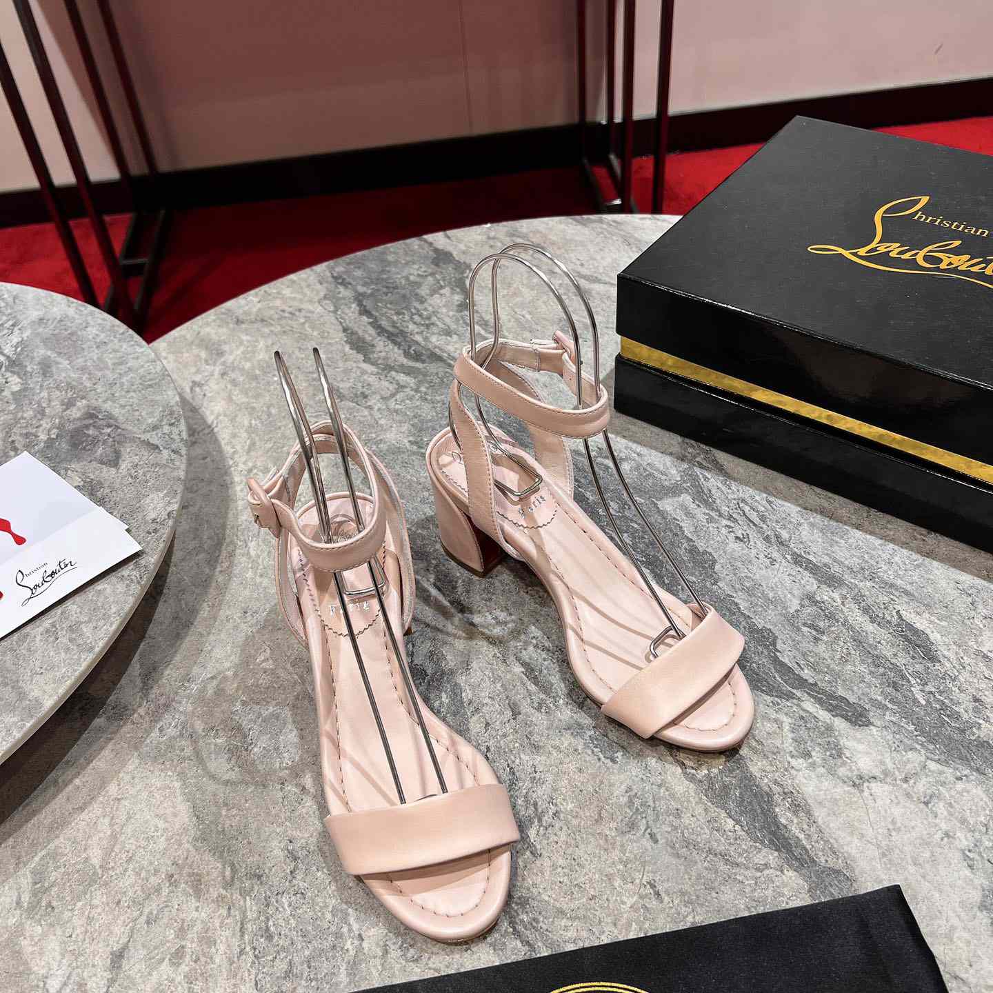 Christian Louboutin  Pink Lin Miss Sabina 55 Sandals - DesignerGu