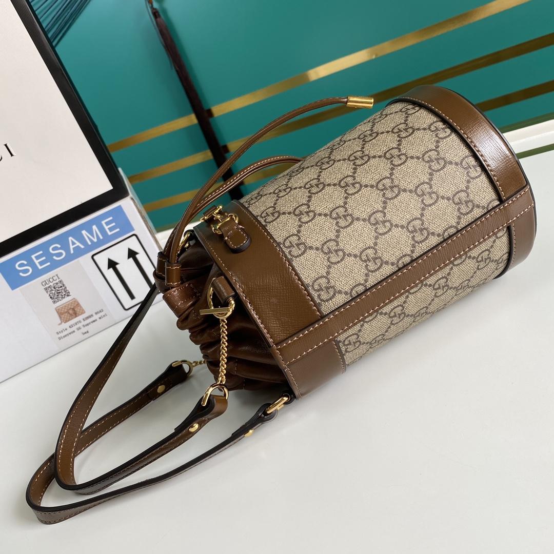 Gucci Horsebit 1955 Small Bucket Bag 'Beige'  (16-14-14cm) - DesignerGu