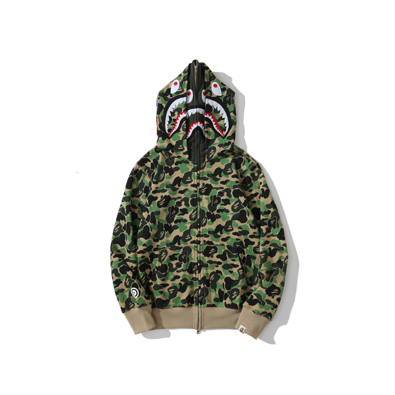 Bape Big ABC Camo Shark Full Zip Hoodie - DesignerGu