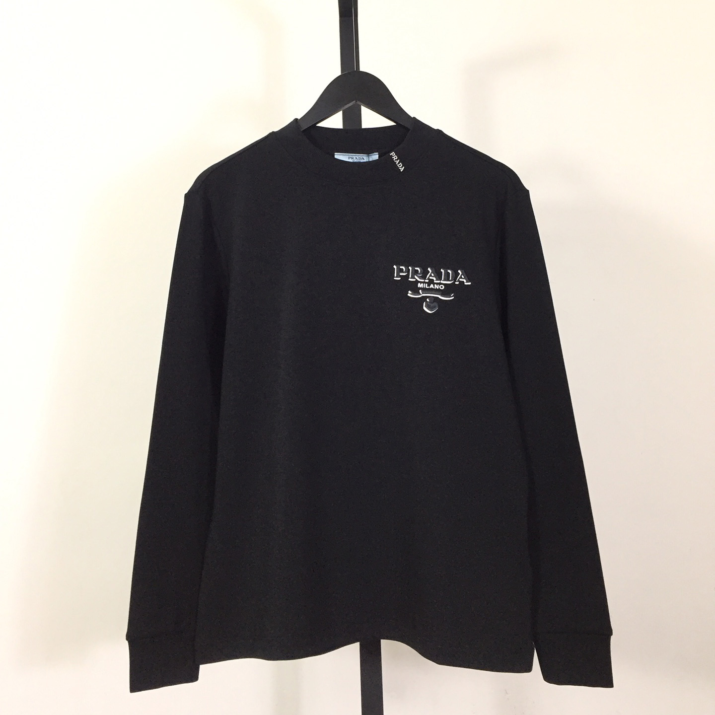 Prada Long-sleeved Cotton T-shirt - DesignerGu