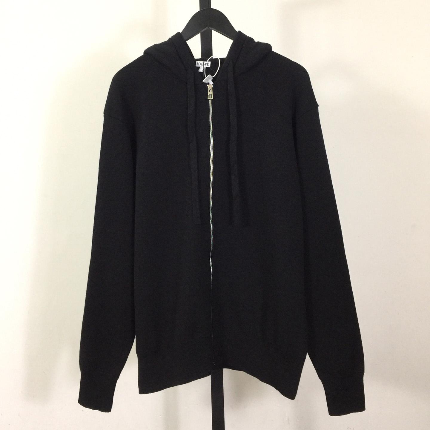 Loewe Anagram Zip-up Hoodie In Wool - DesignerGu