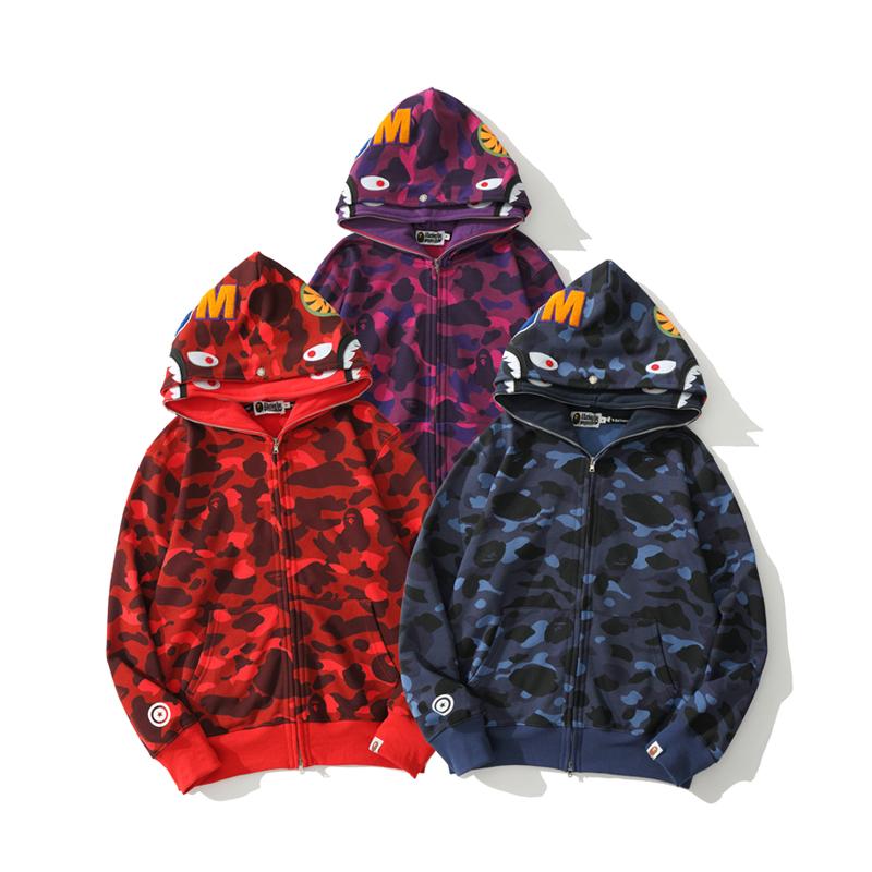 Bape Shark Full Zip Hoodie - DesignerGu