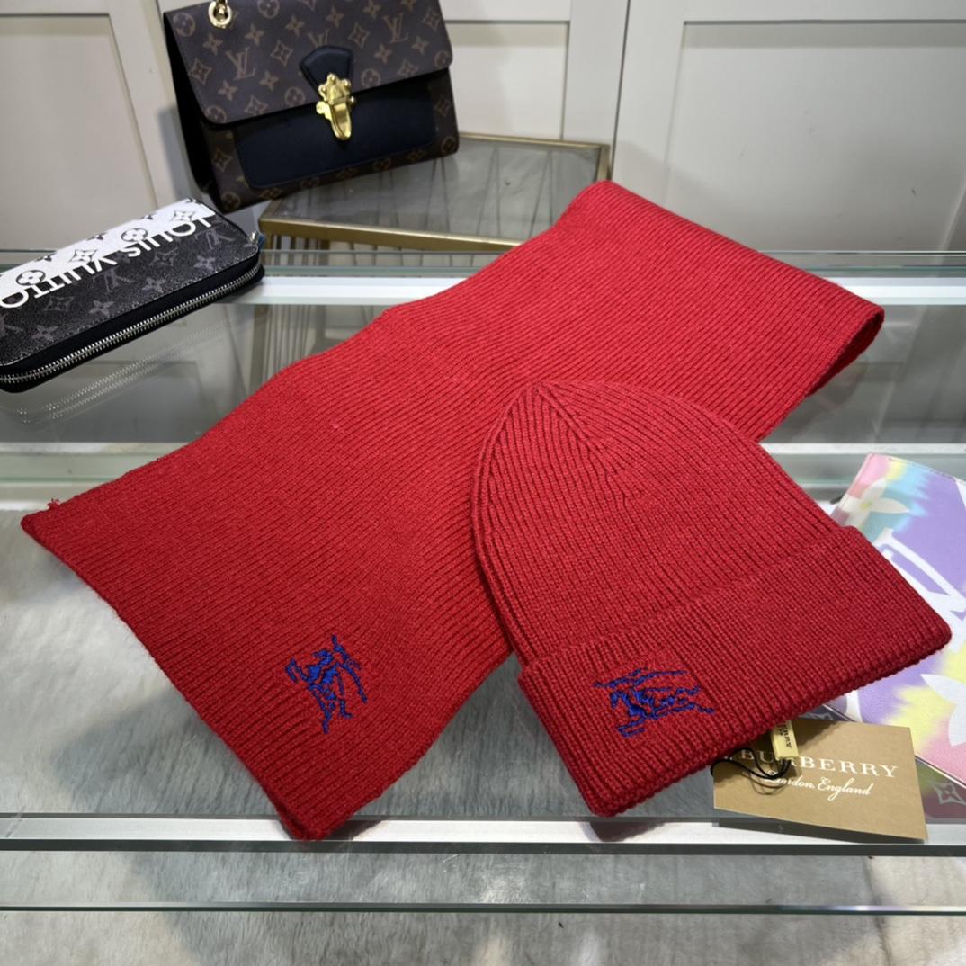 Burberry KD-embroidered Ribbed-knit Scarf & Beanie - DesignerGu