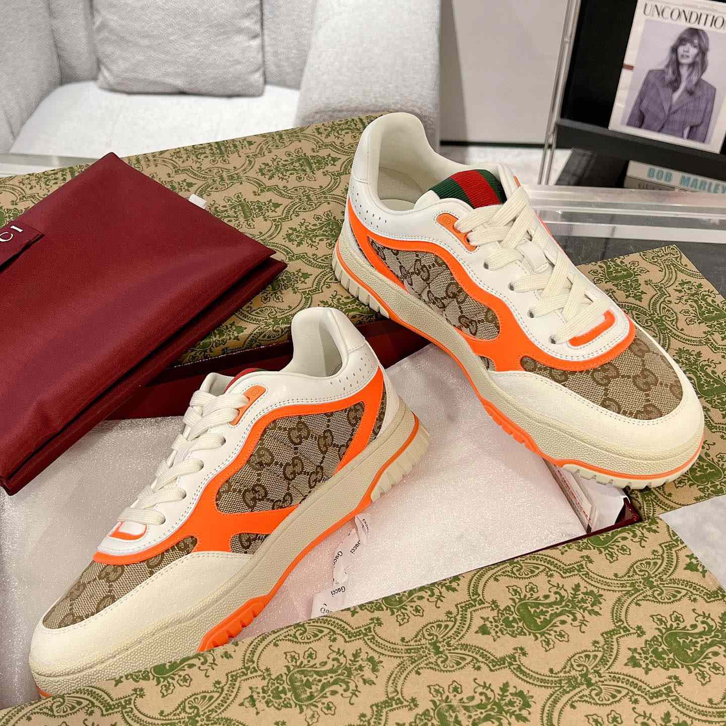 Gucci Re-Web Sneakers - DesignerGu