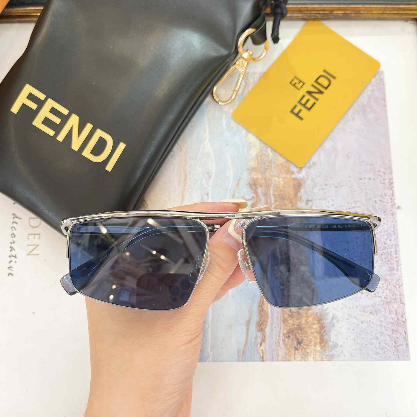 Fendi Travel Ruthenium-colored Metal Sunglasses   FE40141U  - DesignerGu