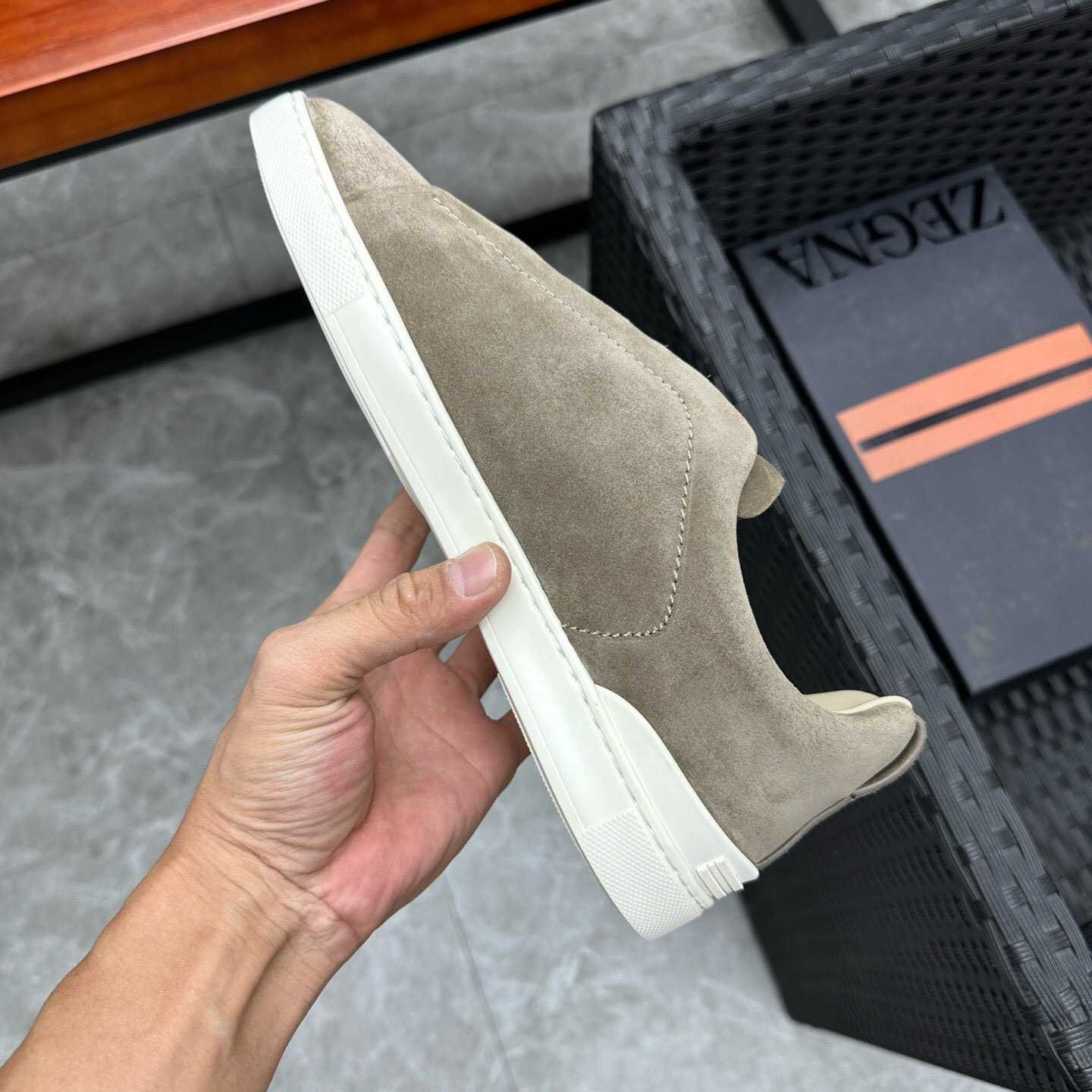 Zegna Suede Triple Stitch™ Sneakers - DesignerGu