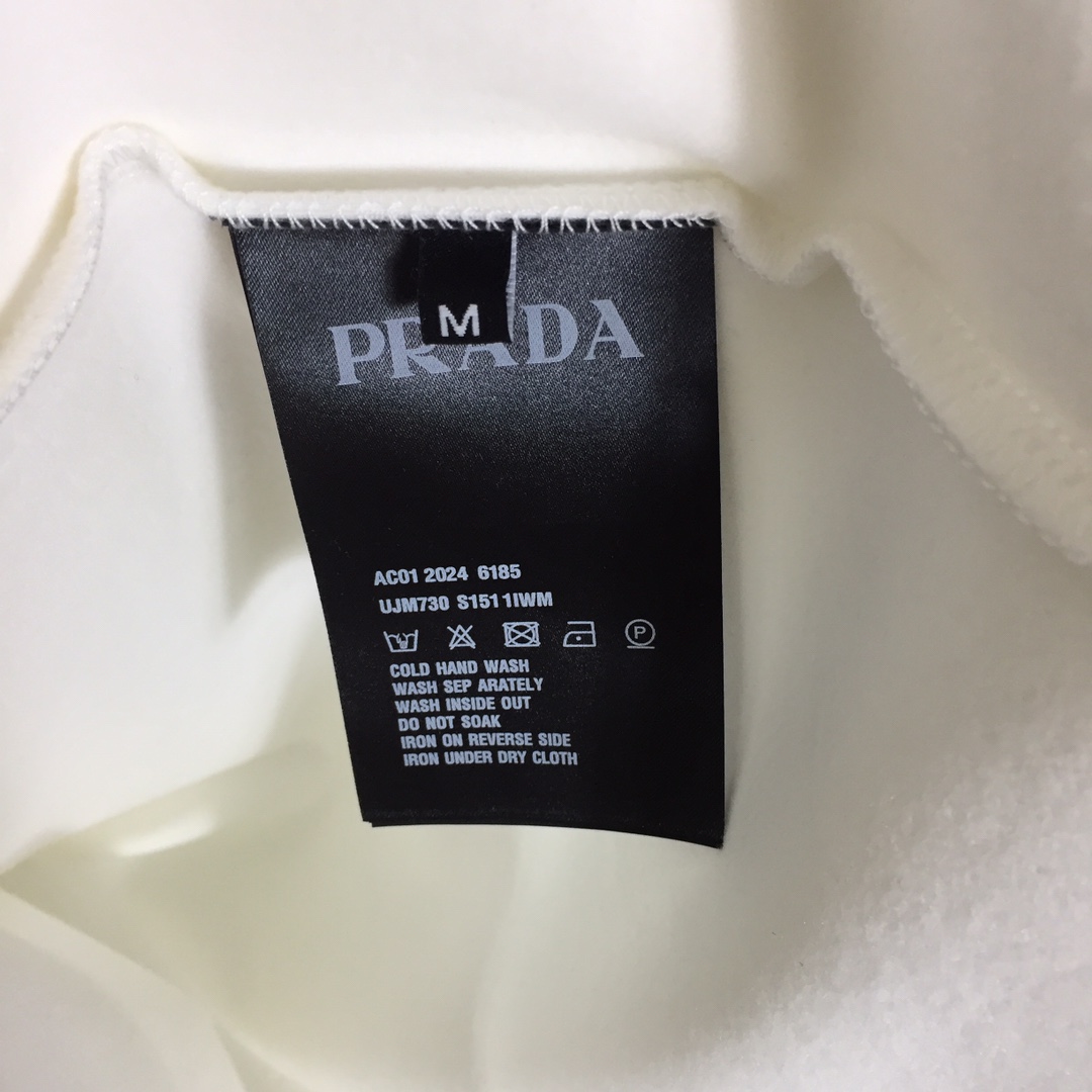 Prada Long-sleeved Cotton T-shirt - DesignerGu