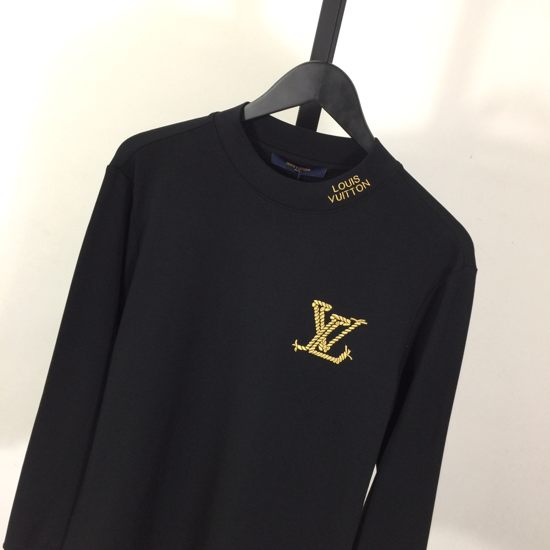 Louis Vuitton Logo Long Sleeve Tee - DesignerGu