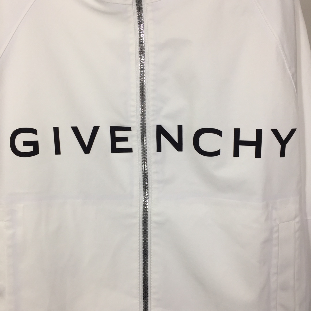 Givenchy Logo Hooded Jacket in White - DesignerGu