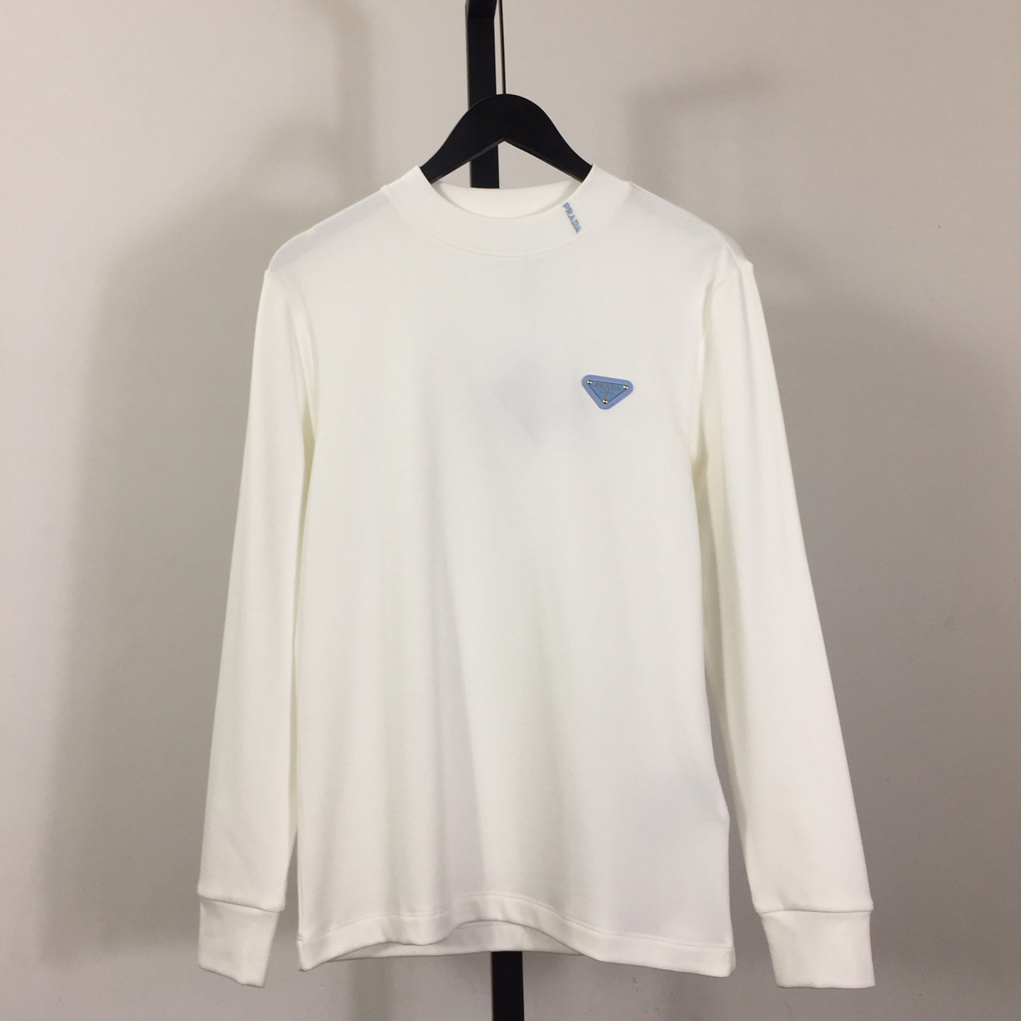 Prada Long-sleeved Cotton T-shirt - DesignerGu